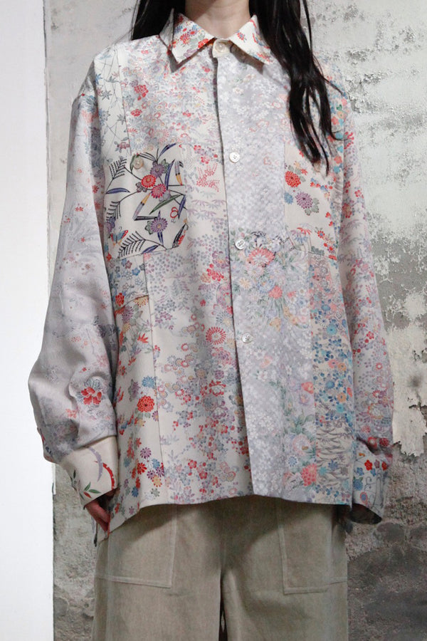 AVIVA JIFEI XUE Vintage Kimono Patch Double Pocket Shirt SO-LSBS-1 (6) PAJX2